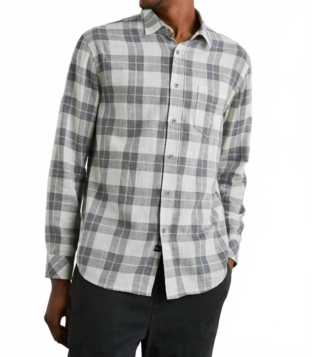 NEW RAILS wyatt shirt in anthrocite sky melange